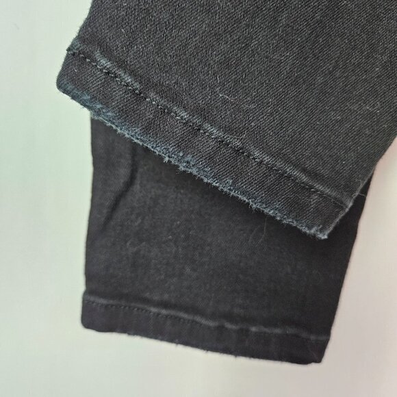 Current/Elliott / Revolve The Stiletto Skinny Jean Jet Black Knee Destroy 25-0 - Picture 11 of 15